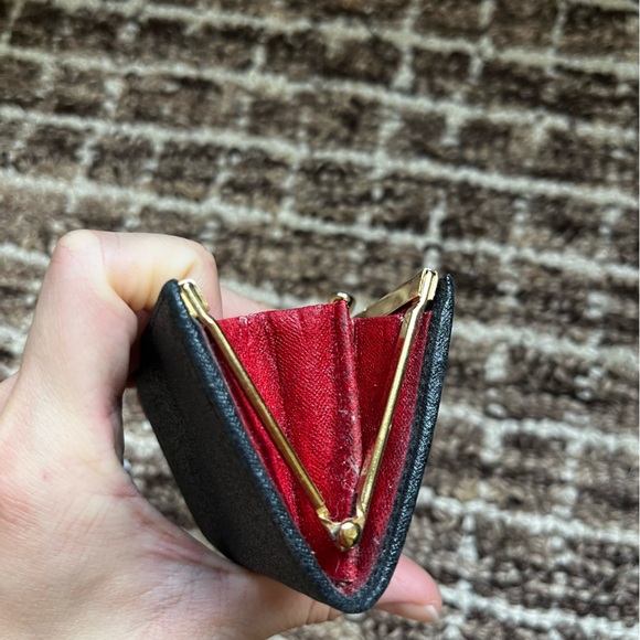 GUCCI GG Vintage Leather Coin Purse Mini Small Interlock Black Wallet - Picture 10 of 10